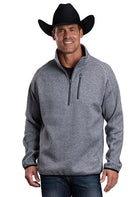 Stetson Men's Gray Long Sleeve 1/4 Zip Sweatshirt 11-014-0120-6109