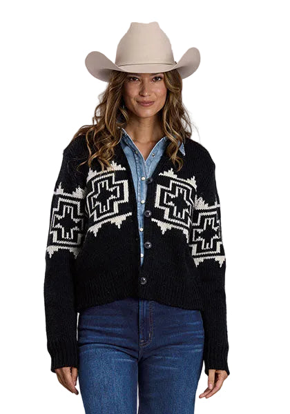 Stetson Women's Black Button Cardigan Sweater 11-027-0539-7056 