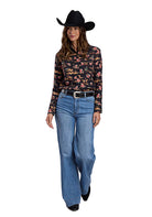 Women's Stetson Long Sleeve Printed Button Up Shirt 11-050-0590-1100