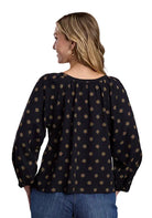 Stetson Women's Black "Four Winds" Long Sleeve Blouse 11-050-0590-7050