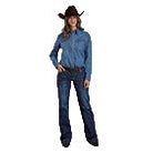 Women's Stetson Long Sleeve Denim Snap Shirt 11-050-0594-0031