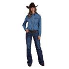 Women's Stetson Long Sleeve Denim Snap Shirt 11-050-0594-0031