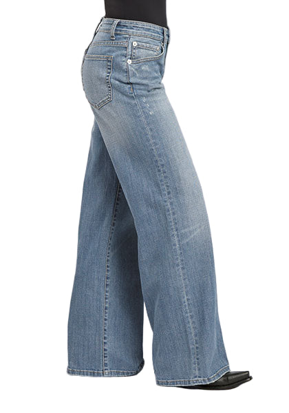 Women's Stetson Mid Rise Wide Leg Light Wash Jeans 11-054-0675-1200