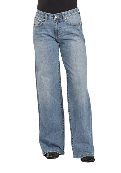 Women's Stetson Mid Rise Wide Leg Light Wash Jeans 11-054-0675-1200