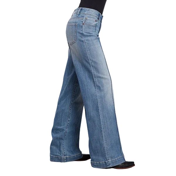 Women's Stetson Front Seam Mid Rise Wide Leg Jeans 11-054-0675-1201
