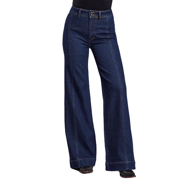 Women's Stetson High Rise Wide Leg Plain Pocket Jeans 11-054-0751-0205