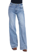 Stetson Women's Medium Wash High Rise Wide Leg Jeans 11-054-0751-0207 