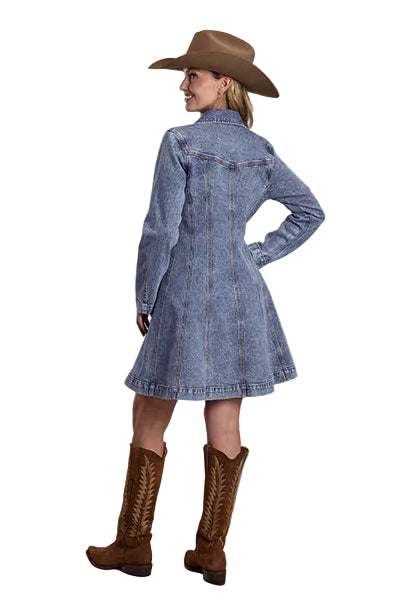 Stetson Women's Long Sleeve Denim Dress 11-057-0202-7041