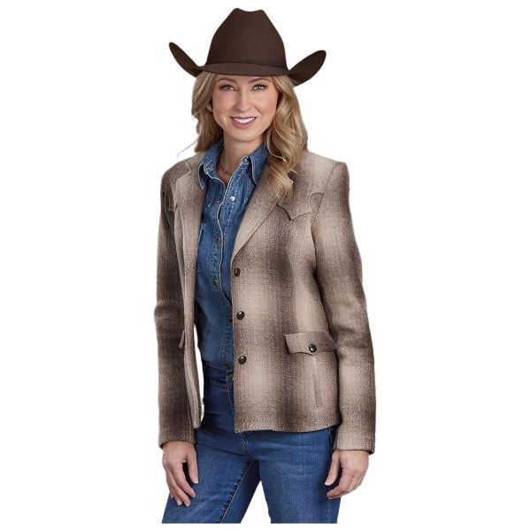 Stetson Ombre Wooly Plaid Blazer - Crazy House Western Wear