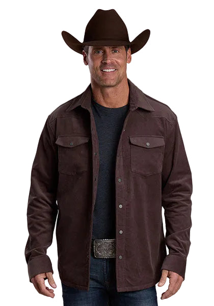 Stetson Men's Brown Corduroy Lined Shirt Jacket 11-097-0119-6107 