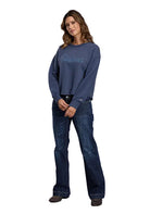 Stetson Women's Navy Long Sleeve Sweatshirt 11-098-0562-8026