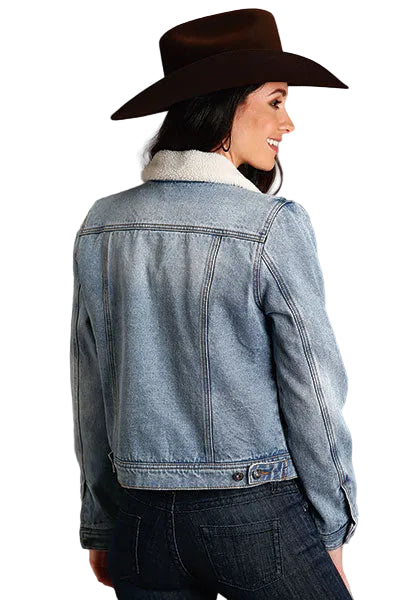 Stetson Women's Denim Sherpa Lined Jacket 11-098-0594-0075