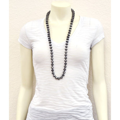 Women's Isac Handmade Rondelle Navajo Bead Necklace 