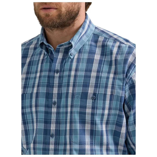 Men's Wrangler® George Strait Two Pocket Long Sleeve Shirt 112352738 - Crazy House Western Wear