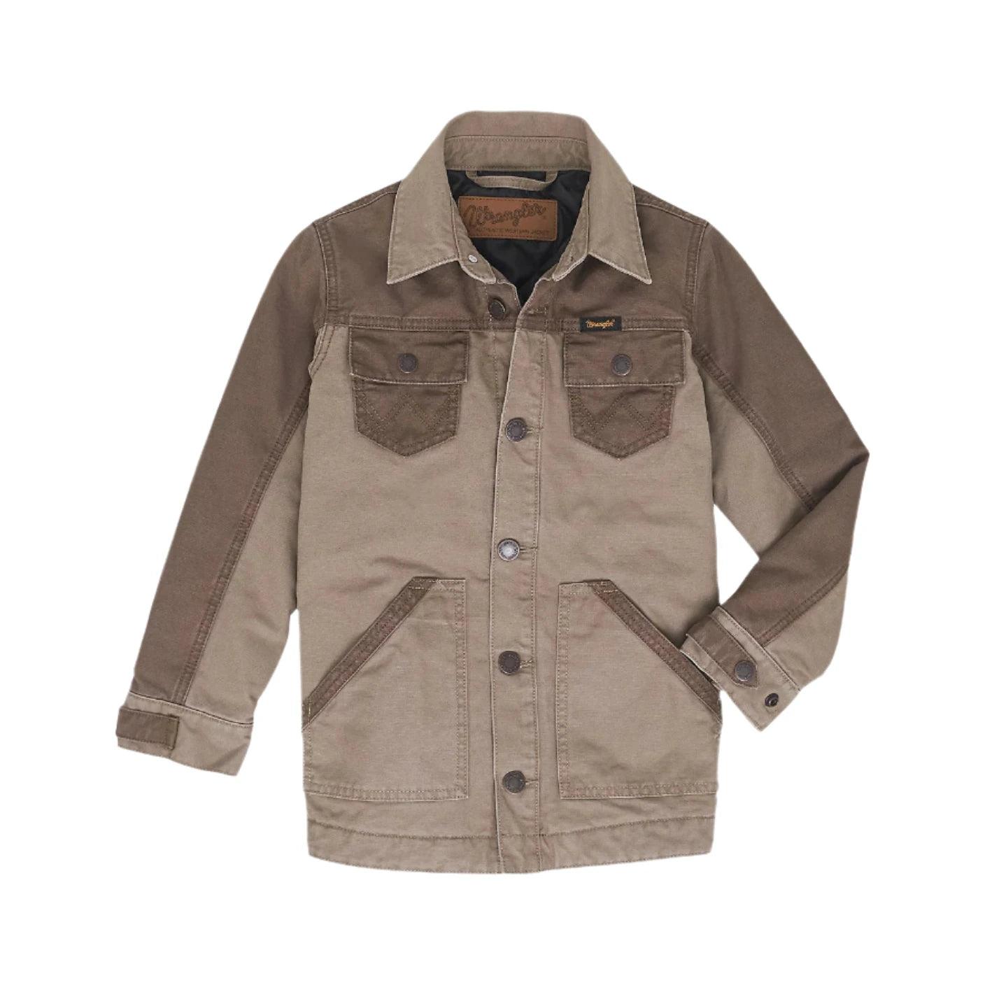 Wrangler Mixed Canvas Chore Jacket - Crazy House Western Wear