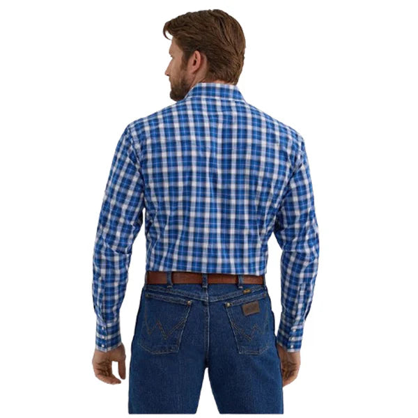 Men's Wrangler® Wrinkle Resist Long Sleeve Shirt - Classic Fit 112355369 - Crazy House Western Wear