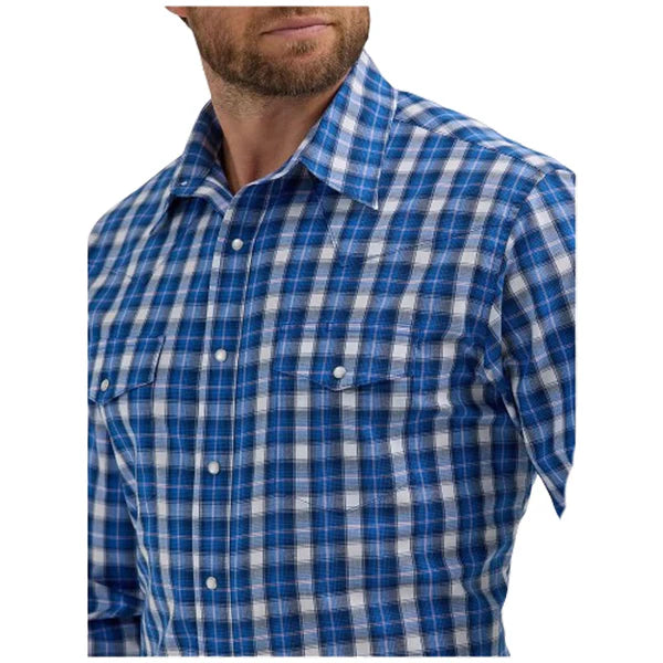 Men's Wrangler® Wrinkle Resist Long Sleeve Shirt - Classic Fit 112355369 - Crazy House Western Wear