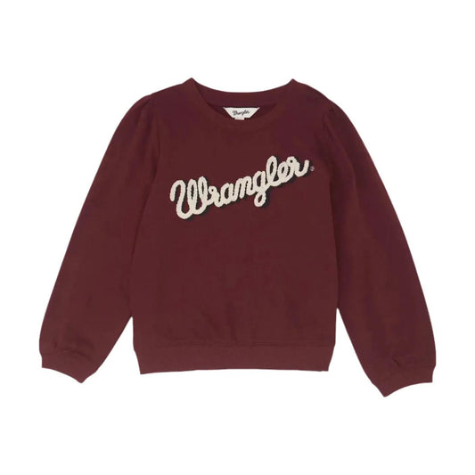 Wrangler Embroidered Puff Sleeve Pullover - Crazy House Western Wear