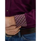 Men's Wrangler George Strait Solid One Pocket Button Down Shirt 2356611 - Crazy House Western Wear