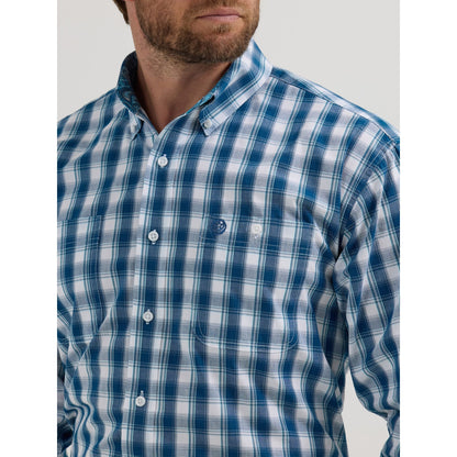 Men's Wrangler® George Strait™ Long Sleeve Button Down Two Pocket Shirt 2356637 - Crazy House Western Wear