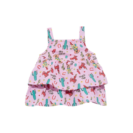 Little Girl's Wrangler Printed Ruffle Tank 112364333
