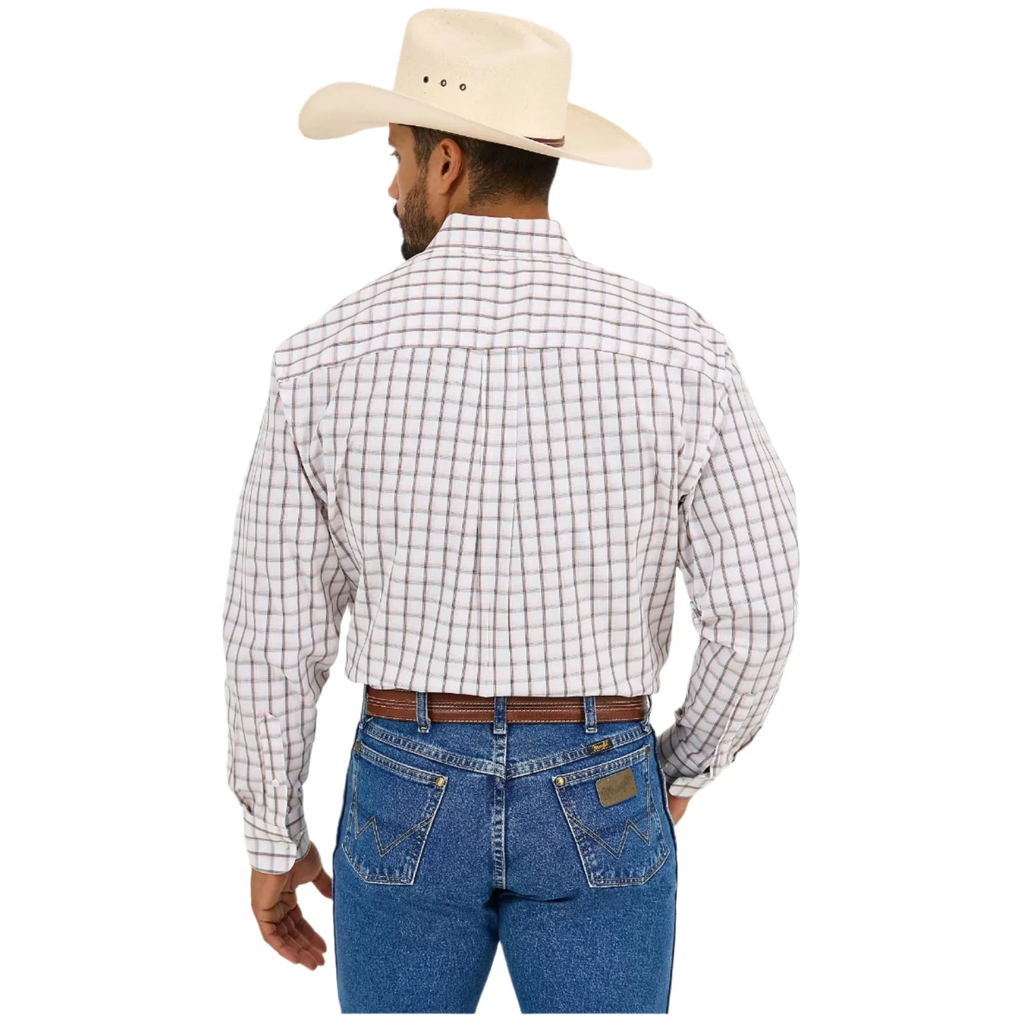 Men's Wrangler George Strait™ Long Sleeve Button Down One Pocket Shirt 112365381