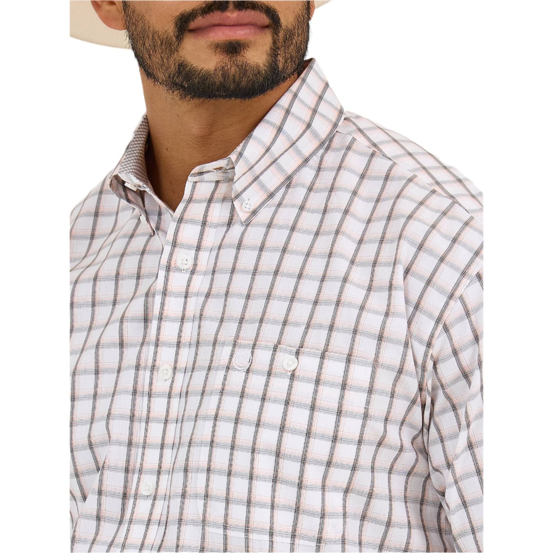 Men's Wrangler George Strait™ Long Sleeve Button Down One Pocket Shirt 112365381 - Crazy House Western Wear