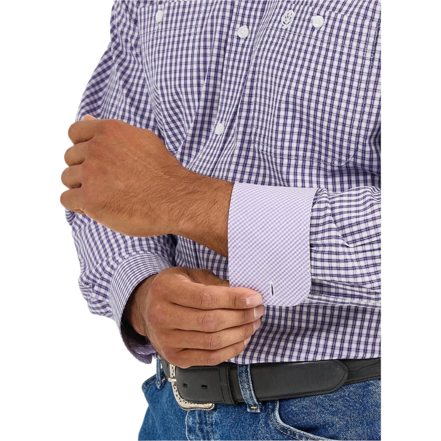 Men's Wrangler George Strait™ Long Sleeve Button Down Two Pocket Shirt 112365405