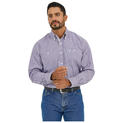 Men's Wrangler George Strait™ Long Sleeve Button Down Two Pocket Shirt 112365405 - Crazy House Western Wear
