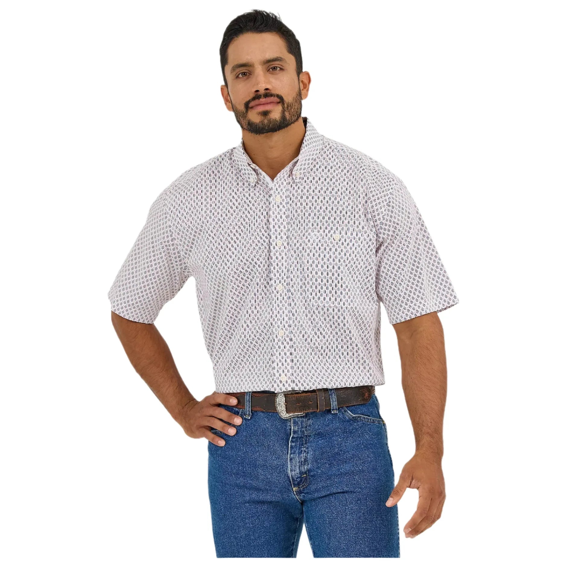 Men's Wrangler George Strait™ Short Sleeve One Pocket Button Down Shirt 112365409 - Crazy House Western Wear