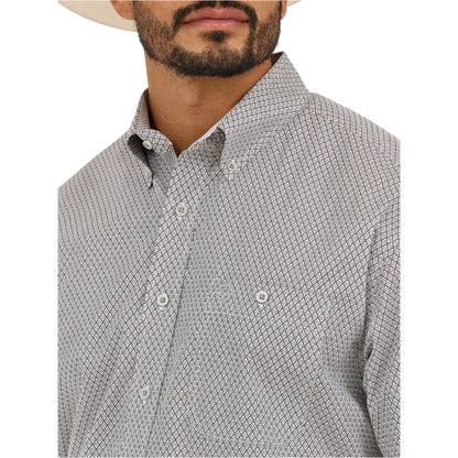 Men's Wrangler George Strait™ Short Sleeve Two Pocket Button Down Shirt 112365414 - Crazy House Western Wear