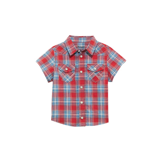 Little Boy's Wrangler Short Sleeve Western Snap Shirt 112365603
