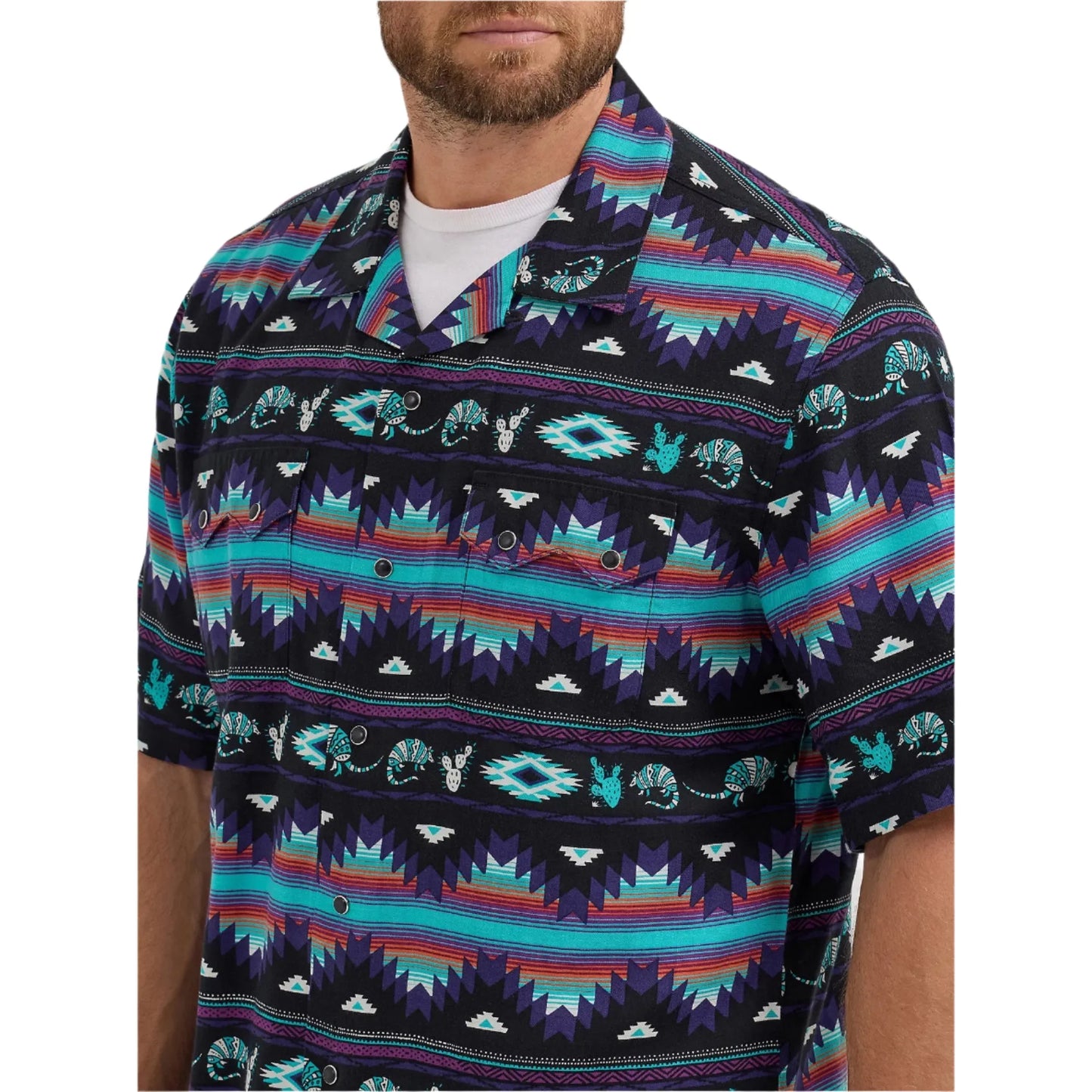 Men's Wrangler Coconut Cowboy Snap Front Camp Shirt 112365609