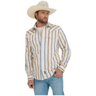 Men's Wrangler Retro® Premium Brushpopper Stripe Western Snap Shirt 112365630 - Crazy House Western Wear