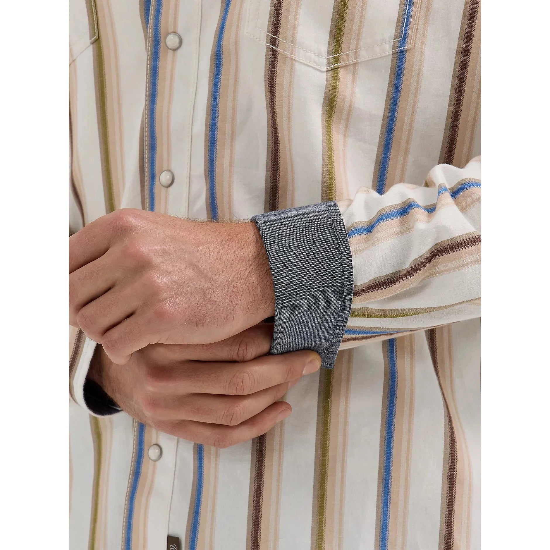 Men's Wrangler Retro® Premium Brushpopper Stripe Western Snap Shirt 112365630 - Crazy House Western Wear