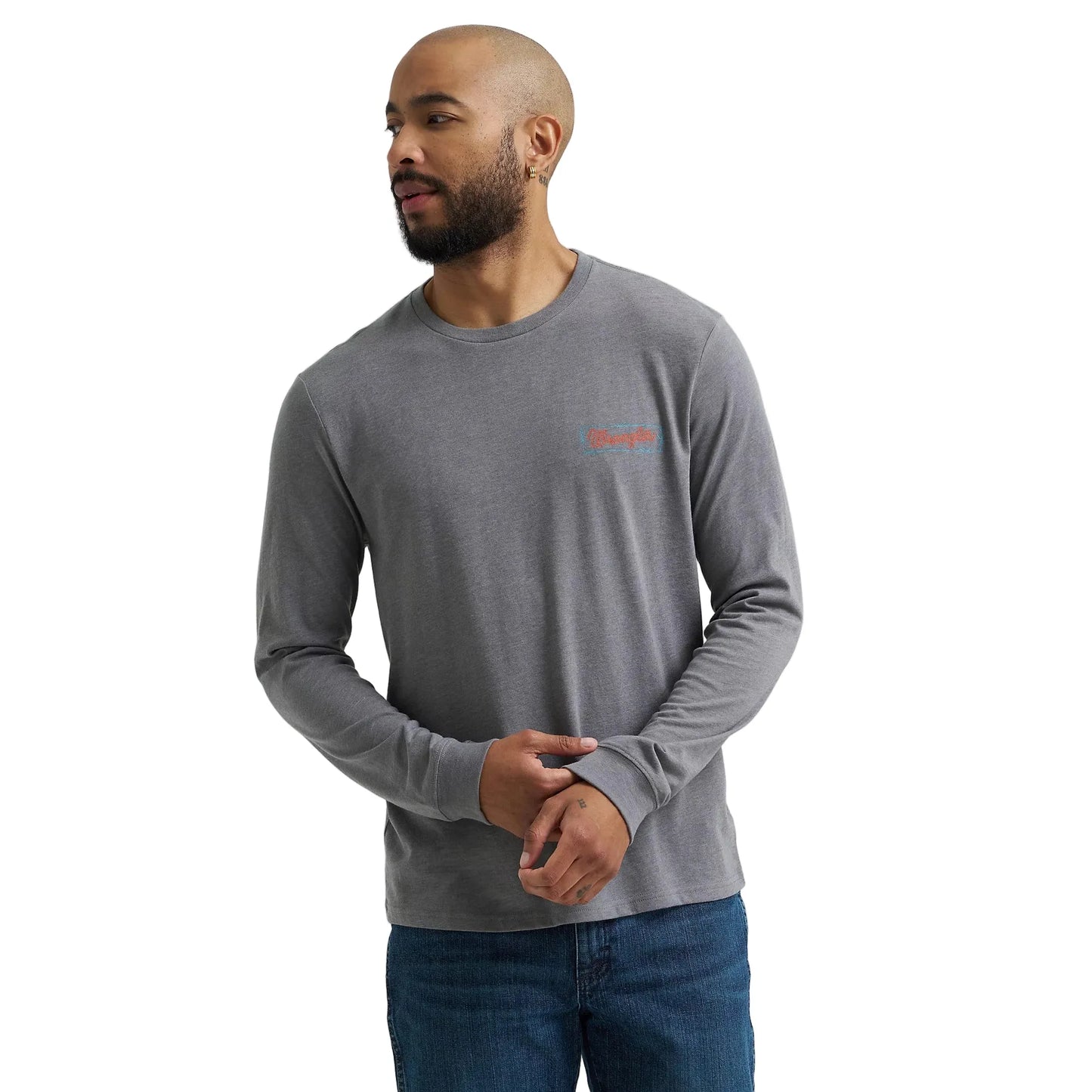 Men's Wrangler Long Sleeve Cowboy Back Graphic T-shirt 112365707