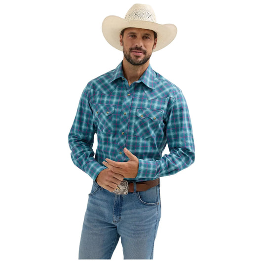Men's Wrangler Retro Long Sleeve Sawtooth Snap Pocket Western Shirt 112365833