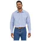 Men's Wrangler Wrinkle Resist Long Sleeve Western Snap Stripe Shirt 112365848 - Crazy House Western Wear