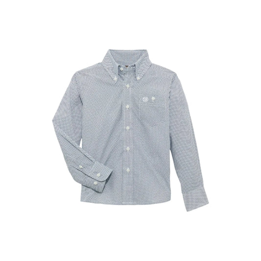 Boy's Wrangler Classic Button-Down Print Shirt 112365891