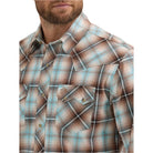 Men's Wrangler Retro® Long Sleeve Sawtooth Snap Pocket Western Shirt 112365896 - Crazy House Western Wear