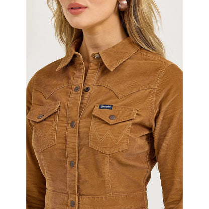 Women's Wrangler Corduroy Western Shirt Dress 112367335