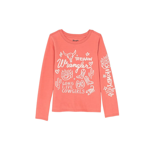 Girl's Wrangler Long Sleeve Western Graphic Tee 112367401
