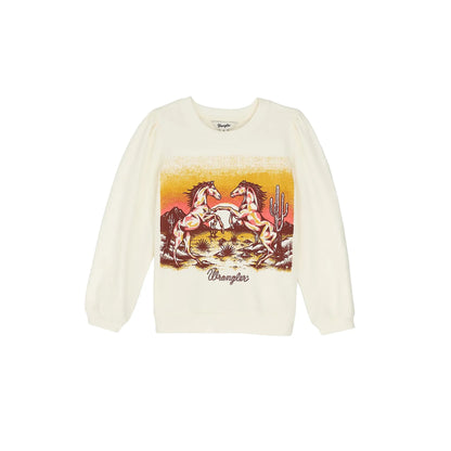 Girl's Wrangler Graphic Puff Sleeve Pullover 112367890