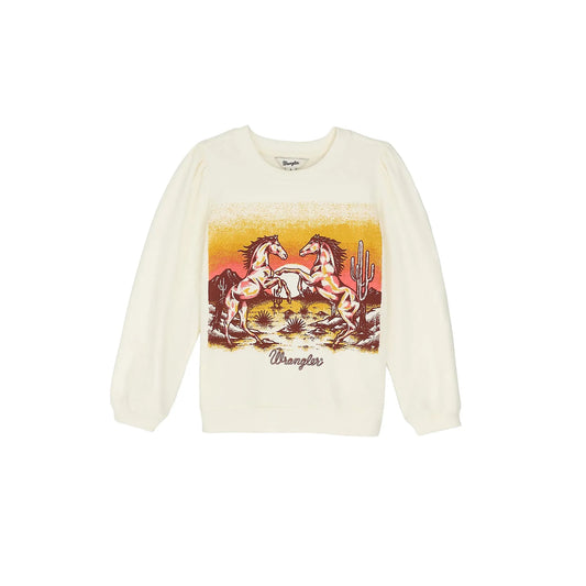 Girl's Wrangler Graphic Puff Sleeve Pullover 112367890