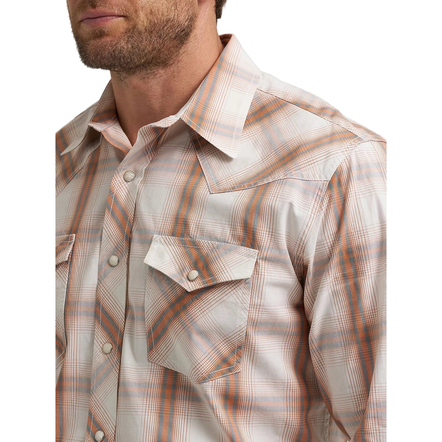 Men's Wrangler 20X Long Sleeve Two Pocket Western Snap Shirt 112367927