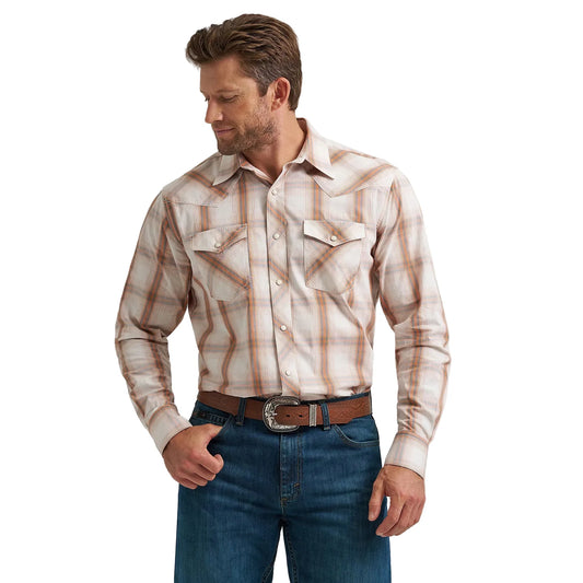 Men's Wrangler 20X Long Sleeve Two Pocket Western Snap Shirt 112367927