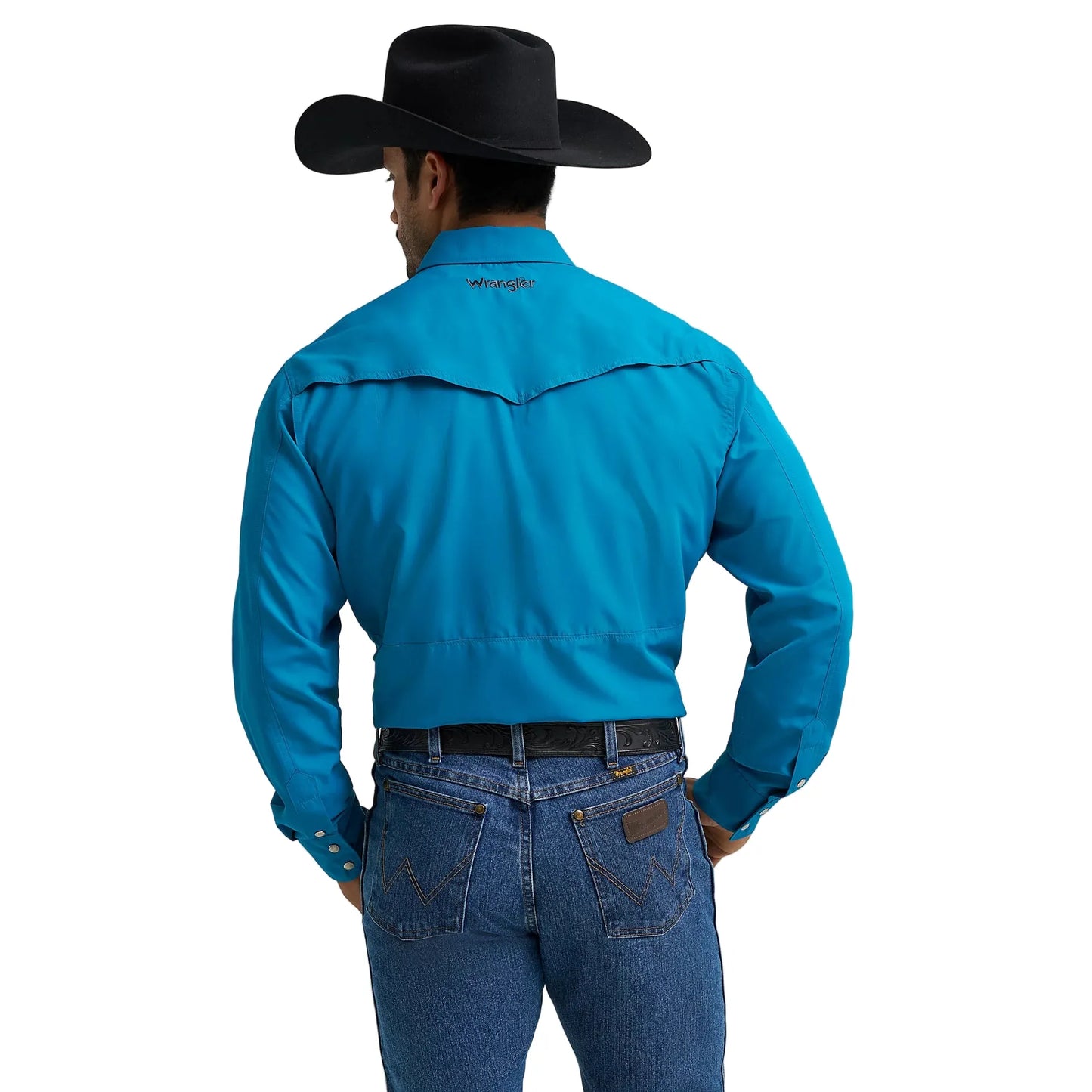 Men's Wrangler Performance Snap Long Sleeve Solid Shirt 112368051