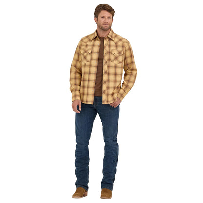 Men's Wrangler Retro Long Sleeve Sawtooth Snap Pocket Western Shirt 112368074