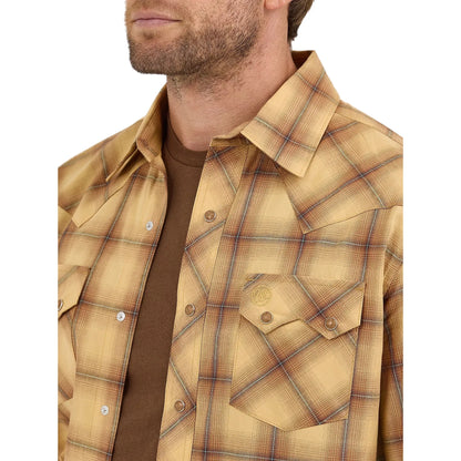 Men's Wrangler Retro Long Sleeve Sawtooth Snap Pocket Western Shirt 112368074
