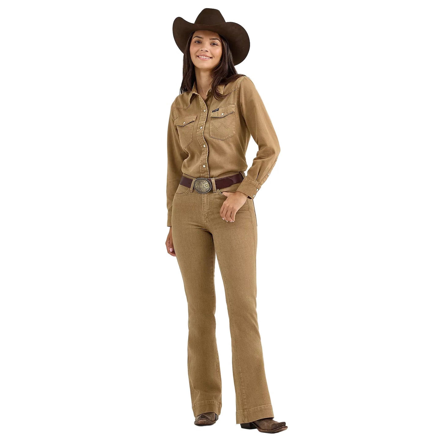 Women's Wrangler Colorwash Slim Western Snap Shirt 112368183